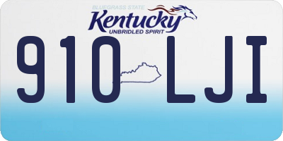 KY license plate 910LJI