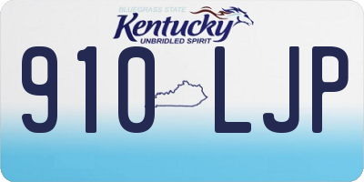 KY license plate 910LJP