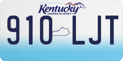 KY license plate 910LJT