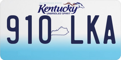 KY license plate 910LKA
