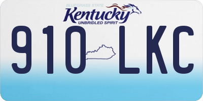 KY license plate 910LKC