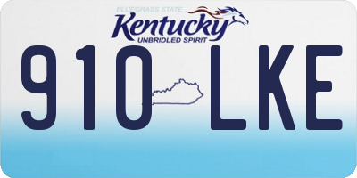 KY license plate 910LKE