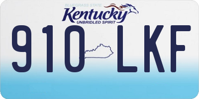KY license plate 910LKF