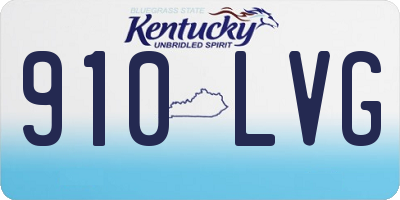 KY license plate 910LVG