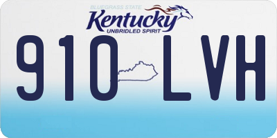 KY license plate 910LVH