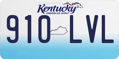 KY license plate 910LVL