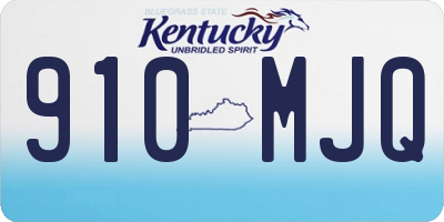 KY license plate 910MJQ