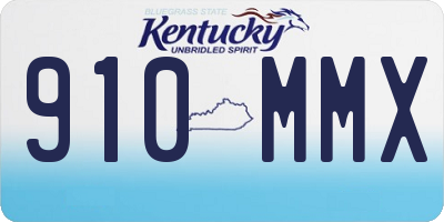 KY license plate 910MMX