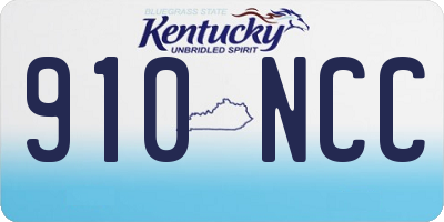 KY license plate 910NCC