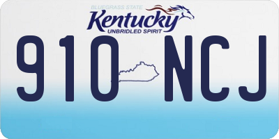 KY license plate 910NCJ