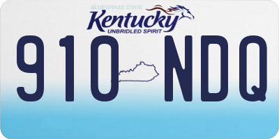 KY license plate 910NDQ