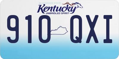 KY license plate 910QXI