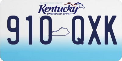 KY license plate 910QXK