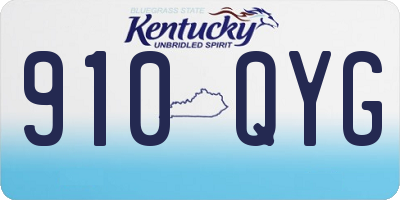 KY license plate 910QYG
