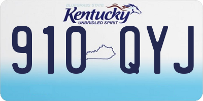 KY license plate 910QYJ