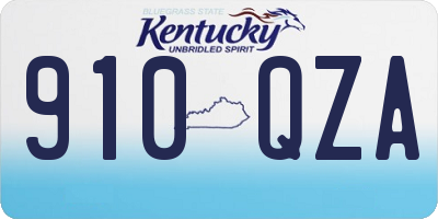 KY license plate 910QZA