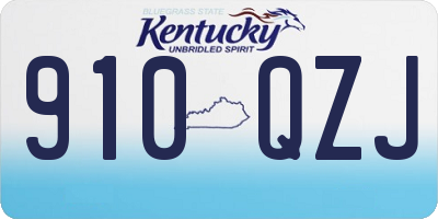 KY license plate 910QZJ