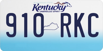 KY license plate 910RKC