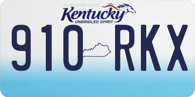 KY license plate 910RKX