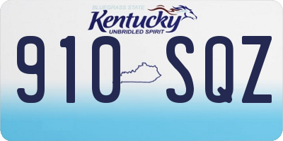 KY license plate 910SQZ