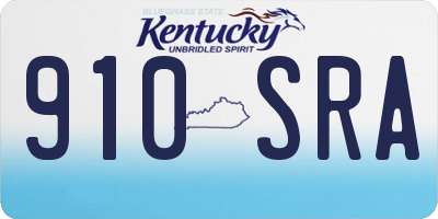 KY license plate 910SRA