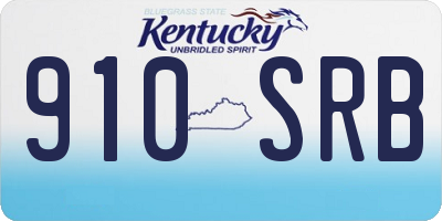 KY license plate 910SRB