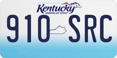 KY license plate 910SRC