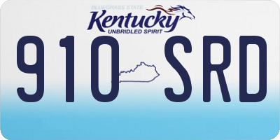 KY license plate 910SRD