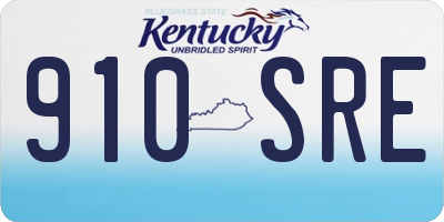 KY license plate 910SRE