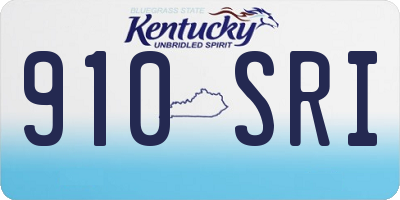 KY license plate 910SRI