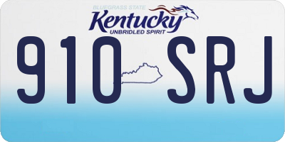KY license plate 910SRJ