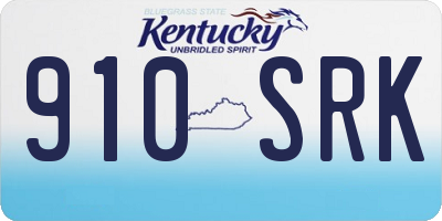 KY license plate 910SRK