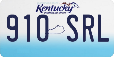 KY license plate 910SRL