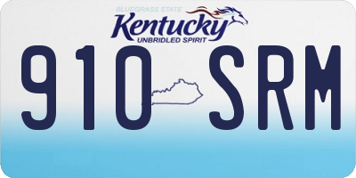 KY license plate 910SRM