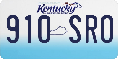 KY license plate 910SRO