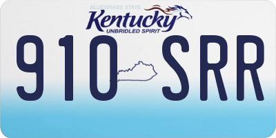 KY license plate 910SRR