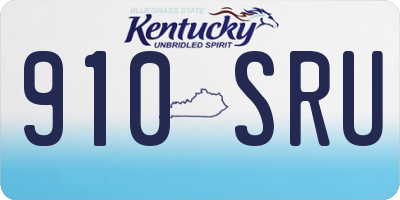 KY license plate 910SRU