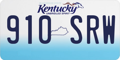 KY license plate 910SRW