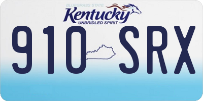 KY license plate 910SRX
