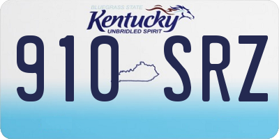 KY license plate 910SRZ