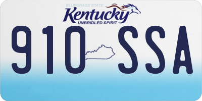 KY license plate 910SSA