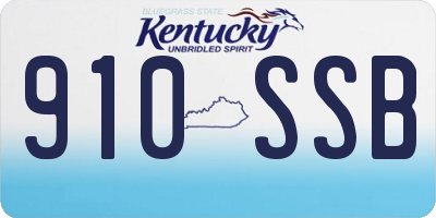 KY license plate 910SSB