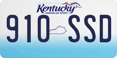 KY license plate 910SSD