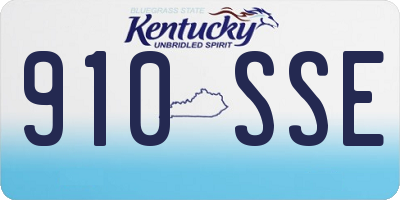 KY license plate 910SSE