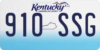 KY license plate 910SSG