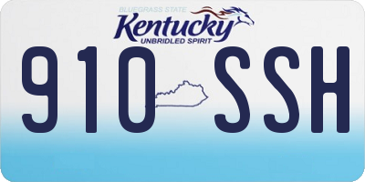 KY license plate 910SSH