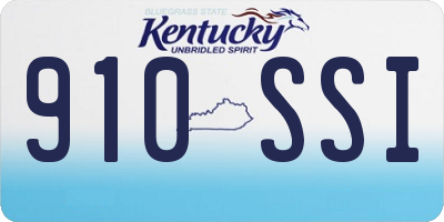 KY license plate 910SSI