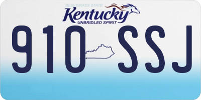 KY license plate 910SSJ