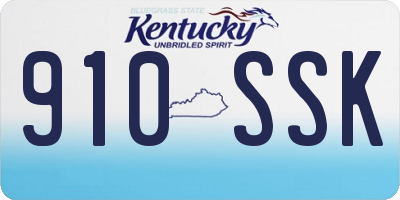 KY license plate 910SSK