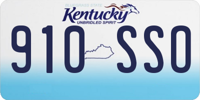 KY license plate 910SSO